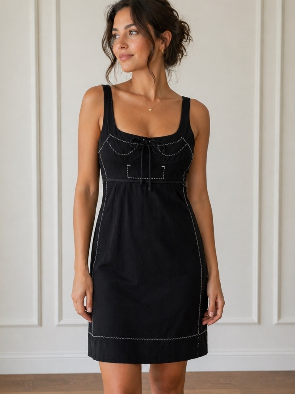 PAULE KA Black Tailored Sleeveless Mini Dress FR 36 US 4